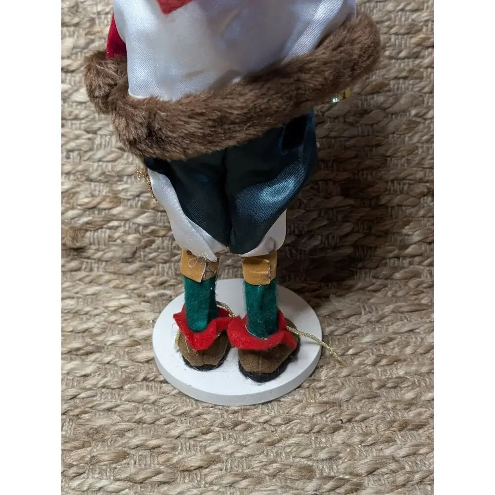 Vintage Christmas Snowman Felt Faux Fur Free Standing Figurine Holiday Decor 17